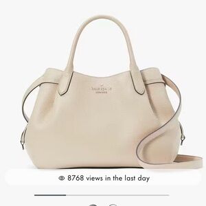 Kate Spade Dumpling Large Satchel in light sand.